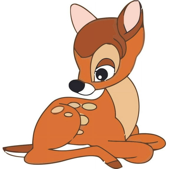 Cute Baby Deer Cartoons Cartoon Characters Toddler Toddlers Baby Boy Girl Nursery Design Wall Decals for Bedroom Children's Vinyls Kids Vinyl Art Decal Walls Rooms Size (20x20 inch)