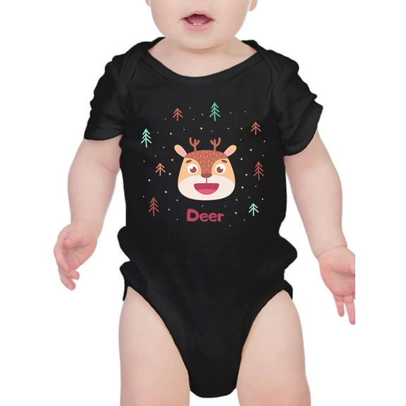 Cute Baby Deer Face Bodysuit Infant -Image by Shutterstock, 6 Months