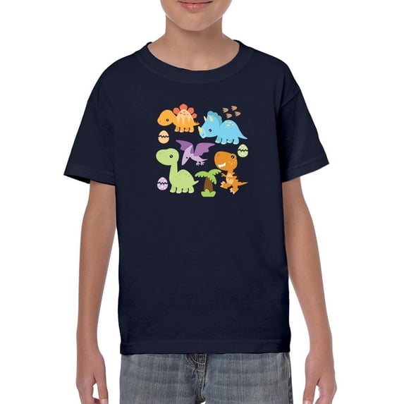 Cute Baby Dinosaur Art T-Shirt Juniors -Image by Shutterstock, Small