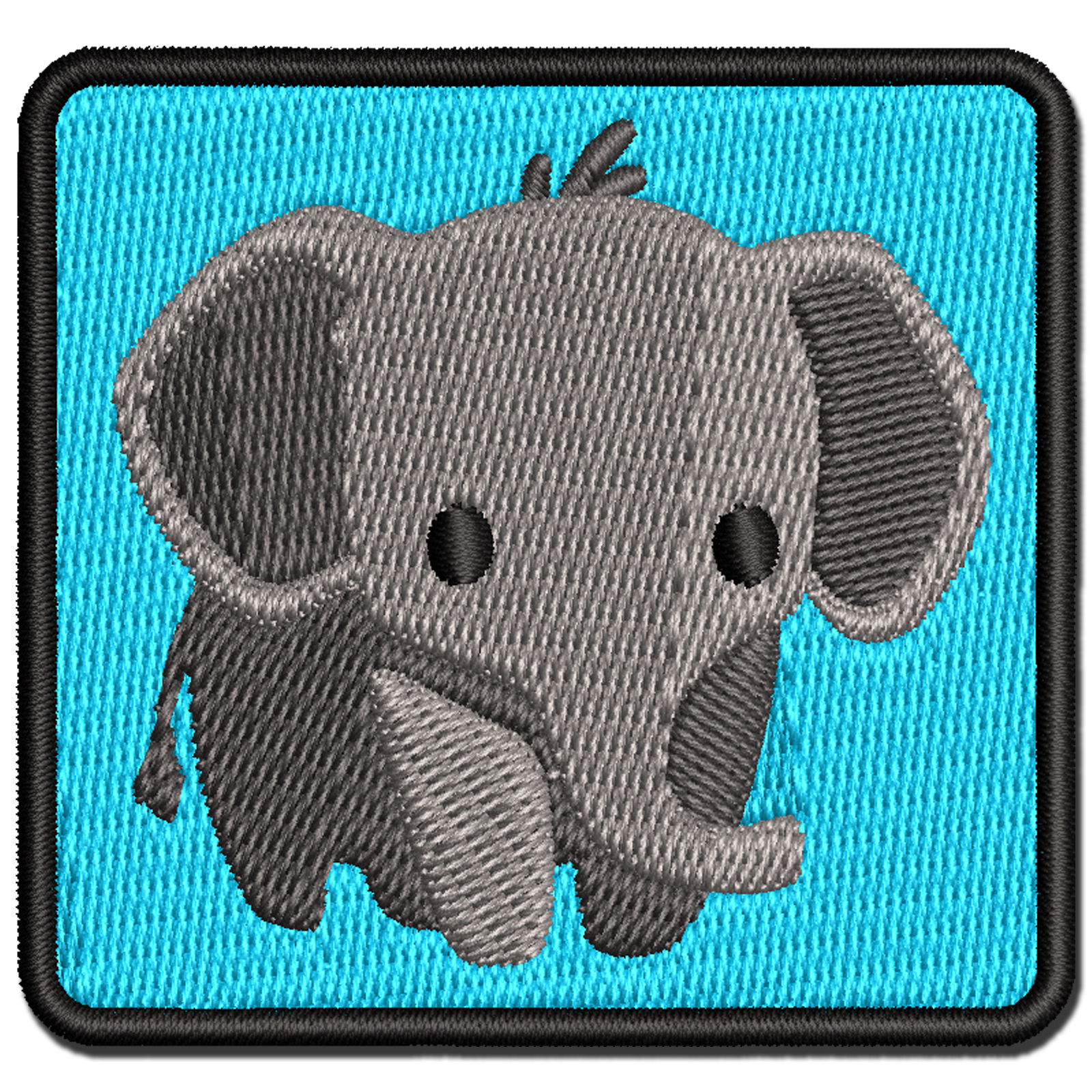 Embroidered Elephant Iron On Badge – Sew On Patch, Animal Embroidery Cloth Applique, New