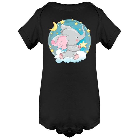 Cute Baby Elephant Design Bodysuit Infant -Image by Shutterstock,  Newborn