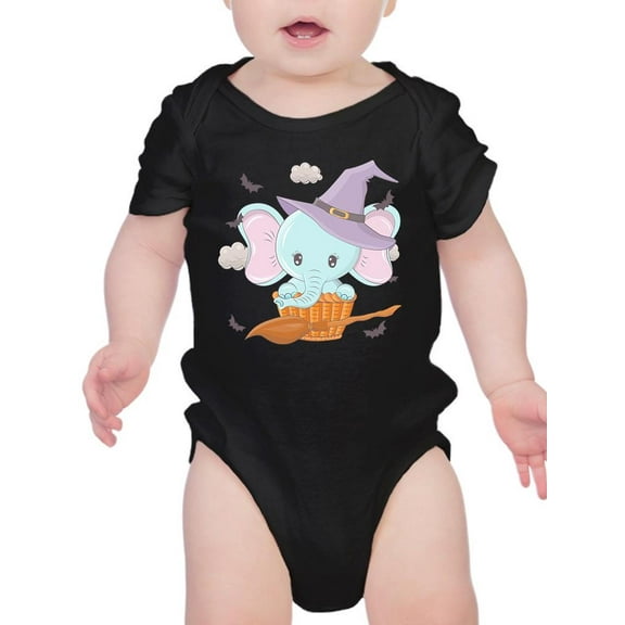 Cute Baby Elephant In Basket Bodysuit Infant -Image by Shutterstock, 18 Months