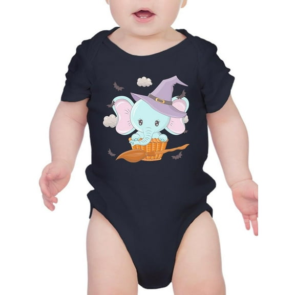 Cute Baby Elephant In Basket Bodysuit Infant -Image by Shutterstock,  24 Months