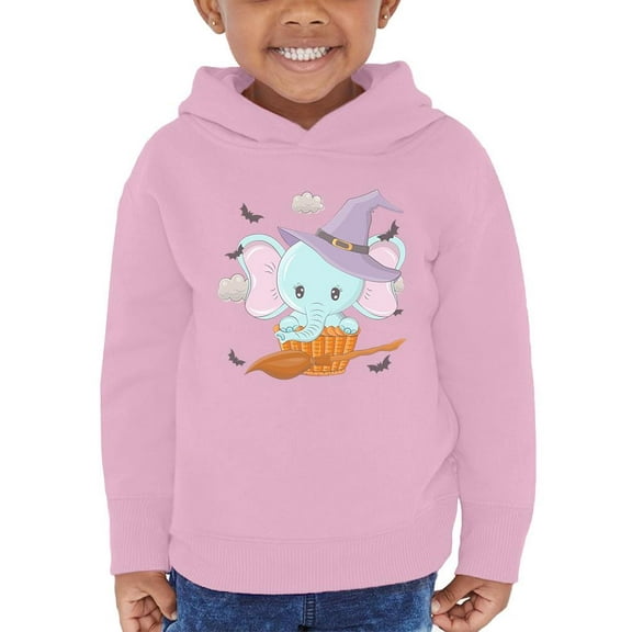 Cute Baby Elephant W Broom Hoodie Toddler -Image by Shutterstock,  4 Toddler