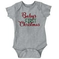 thumbnail image 1 of Cute Baby First Christmas Celebration Romper Boys or Girls Infant Baby Brisco Brands 12M, 1 of 6
