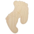 thumbnail image 1 of Cute Baby Footprints Silhouette Wood Shape Unfinished Piece Cutout Craft DIY Projects - 6.25 Inch Size - 1/4 Inch Thick, 1 of 7