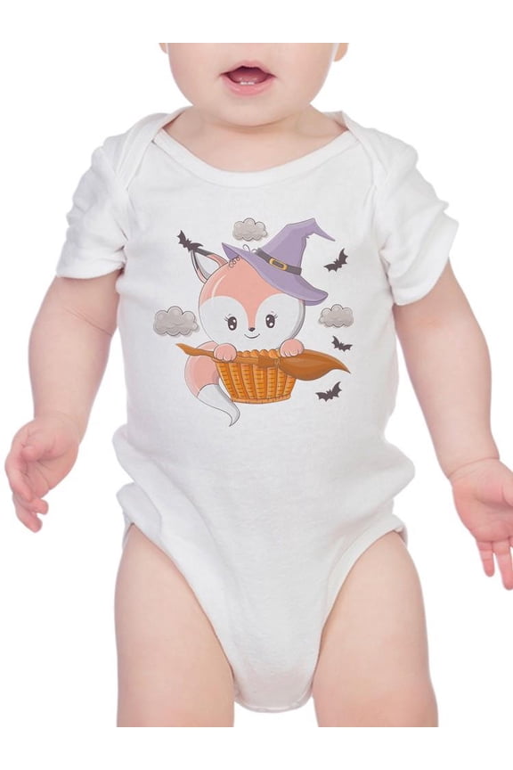 Cute Baby Fox In Basket Bodysuit Infant -Image by Shutterstock, Newborn