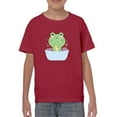 thumbnail image 1 of Cute Baby Frog Bubble Bath T-Shirt Juniors -Image by Shutterstock,  Large, 1 of 4