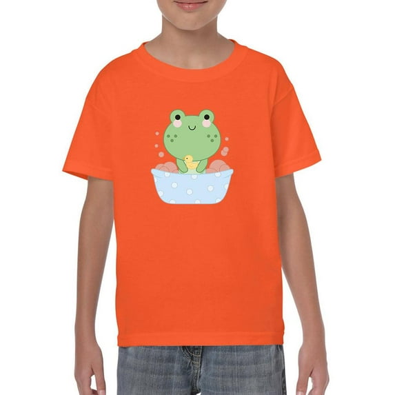 Cute Baby Frog Bubble Bath T-Shirt Juniors -Image by Shutterstock, x-Small