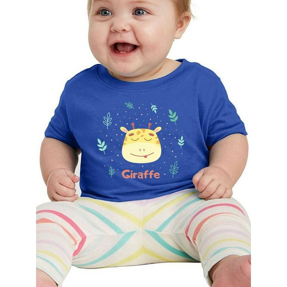 Cute Baby Giraffe Face T-Shirt Infant -Image by Shutterstock, 6 Months