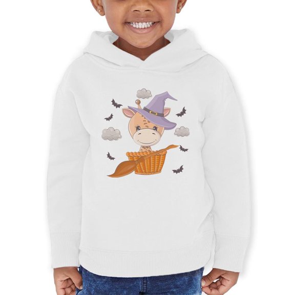 Cute Baby Giraffe W Broom Hoodie Toddler -Image by Shutterstock,  2 Toddler
