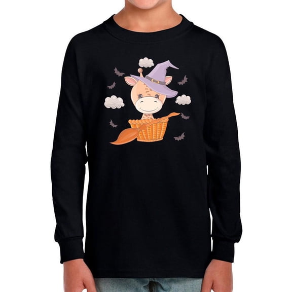 Cute Baby Giraffe W Broom Long Sleeve Toddler -Image by Shutterstock,  4 Toddler