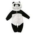 thumbnail image 1 of Cute Baby Girl Boy Panda Rompers Winter Soft Warm Jumpsuit Rompers Playsuit, 1 of 5