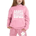 thumbnail image 1 of Cute Baby Girl Outfits Long Sleeve Letter Print Fashion Sweatsuit Pullover Tops and Pants Fall Toddlers Girls Clothing 150,10-11 Years, 1 of 5