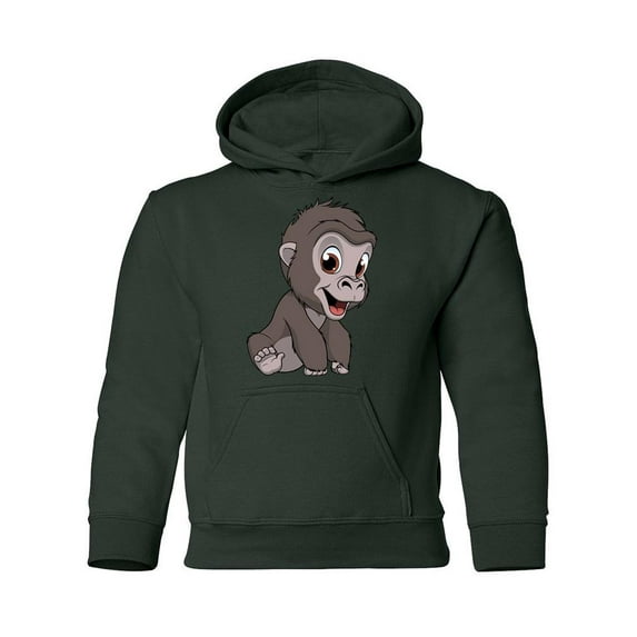 Cute Baby Gorilla Hoodie Juniors -Image by Shutterstock, Large
