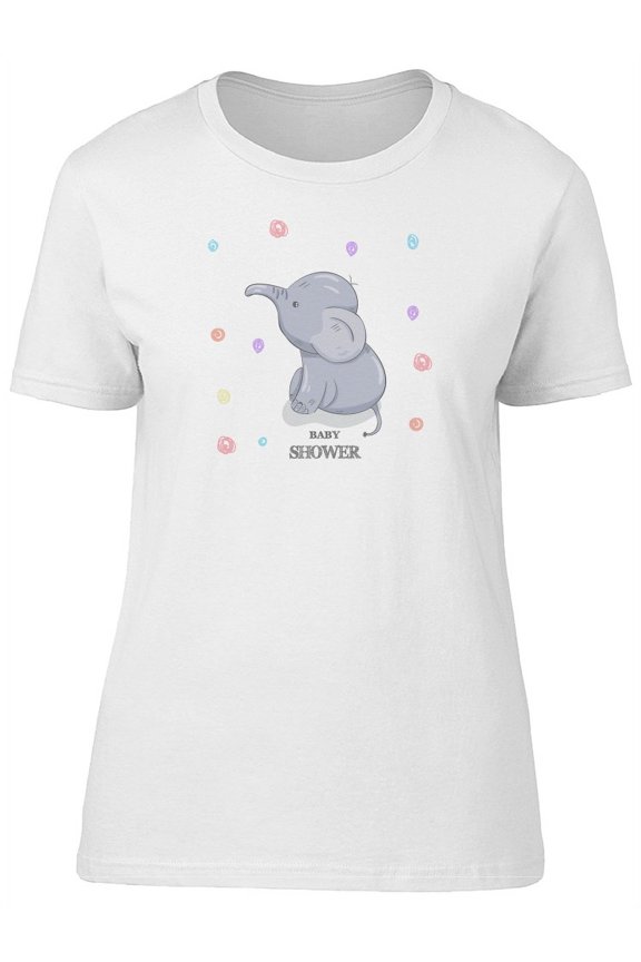 Cute Baby Gray Elephant Tee Women's -Image by Shutterstock