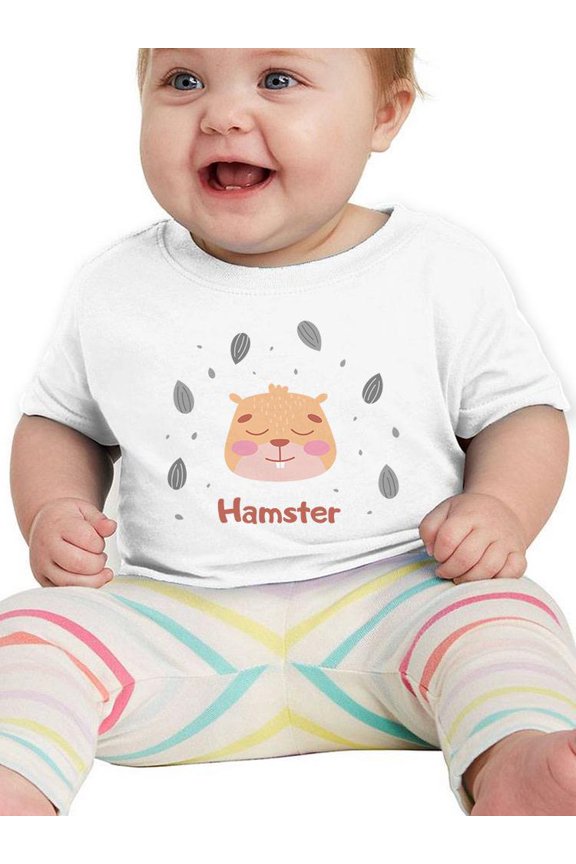 Cute Baby Hamster Face T-Shirt Infant -Image by Shutterstock, 6 Months