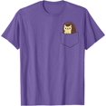 thumbnail image 1 of Cute Baby Hedgehog in The Fake Pocket Graphic Hedgehogs Unisex T-Shirt for Men Women Kids Toddler,Violet Color,Size 5XL, 1 of 5