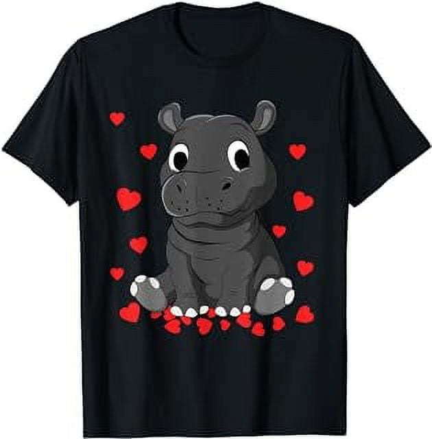 Cute Baby Hippopotamus Valentines Day Shirt for Hippo Lovers T-Shirt ...