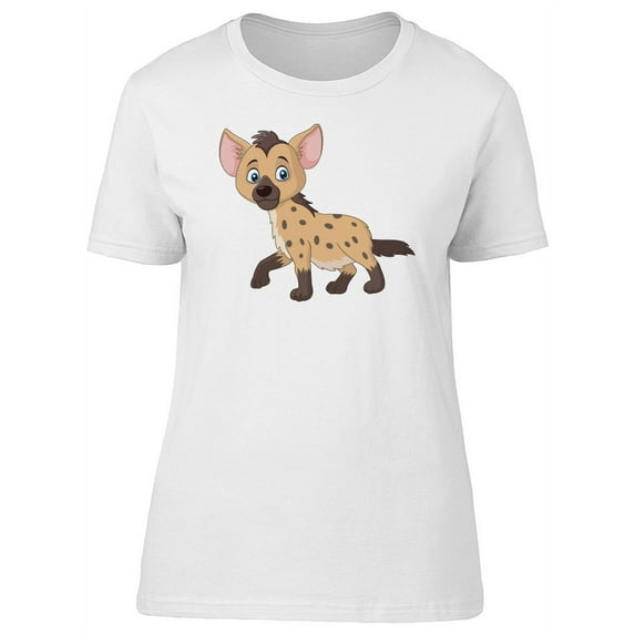 Cute Baby Hyena Cartoon T-Shirt Women -Image by Shutterstock, Female XX-Large