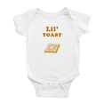 thumbnail image 1 of Cute Baby Jumpsuit Lil' Toast Food Funny Boy & Gril Infant Clothes (White, 12-18 Months), 1 of 5