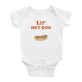 thumbnail image 1 of Cute Baby Jumpsuits Lil' Hot Dog Food Funny Boy & Gril Newborn Clothes (White, 3-6 Months), 1 of 5