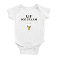 thumbnail image 1 of Cute Baby Jumpsuits Lil' Ice Cream Food Funny Boy & Gril Newborn Clothes (White, 3-6 Months), 1 of 5