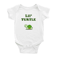 thumbnail image 1 of Cute Baby Jumpsuits Lil' Turtle Animal Funny Boy & Gril Newborn Clothes (White, 0-3 Months, 1 of 5