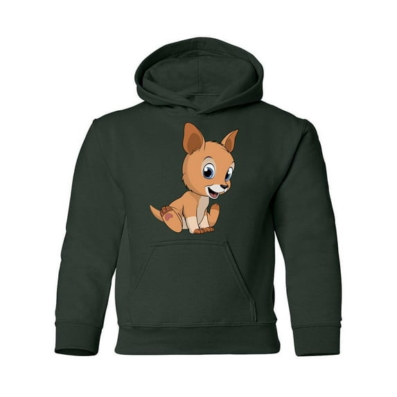 Cute Baby Kangaroo Hoodie Juniors -Image by Shutterstock, Large