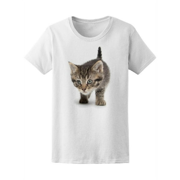 Cute Baby Kitten Ready T-Shirt Women -Image by Shutterstock, Female XX-Large