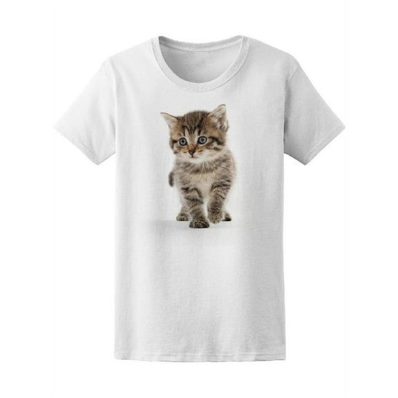 Cute Baby Kitten Sitting T-Shirt Women -Image by Shutterstock, Female XX-Large