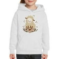 thumbnail image 1 of Cute Baby Lamb Sleeping Hoodie Juniors -Image by Shutterstock,  Medium, 1 of 4