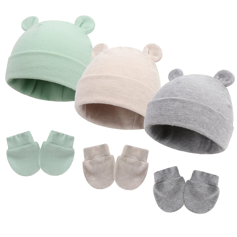 2-in-1 Soft Cotton Mittens Set – Cute & Comfortable Hand Covers for Newborns main image 1