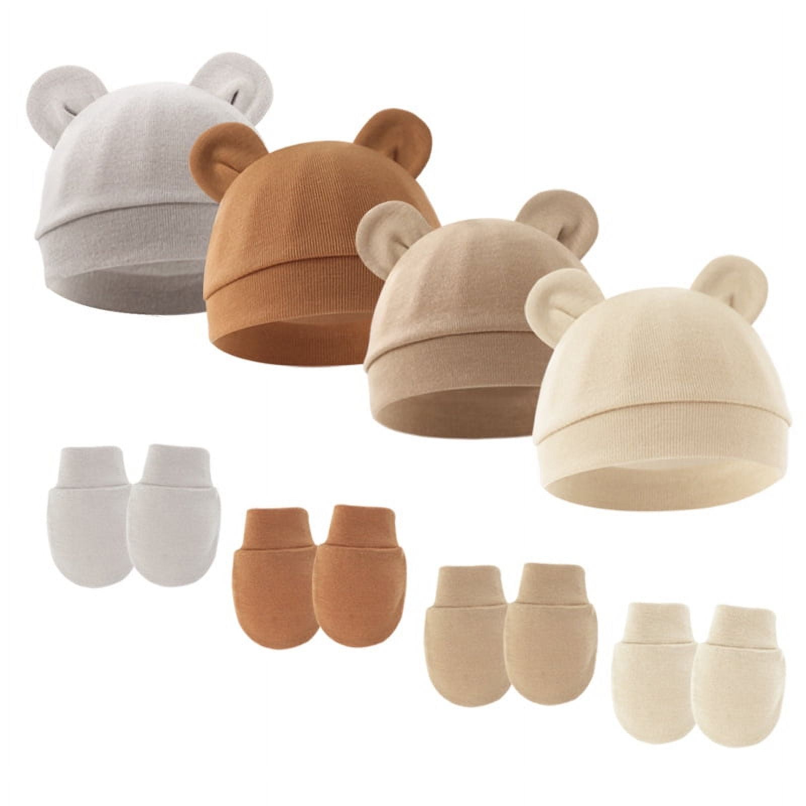 2-in-1 Soft Cotton Mittens Set – Cute & Comfortable Hand Covers for Newborns