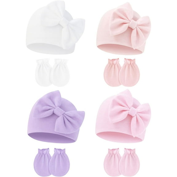 Cute Baby Mittens Newborn, No Scratch Baby Boy Mittens, Baby Girl Hat Gloves for Toddlers, Infant, Newborn