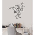 thumbnail image 1 of Cute Baby Monkey Animals Animal Children Cartoon Wall Sticker Art Decal for Girls Boys Room Bedroom Nursery Kindergarten House Fun Home Decor Stickers Wall Art Vinyl Decoration Size (20x20 inch), 1 of 2