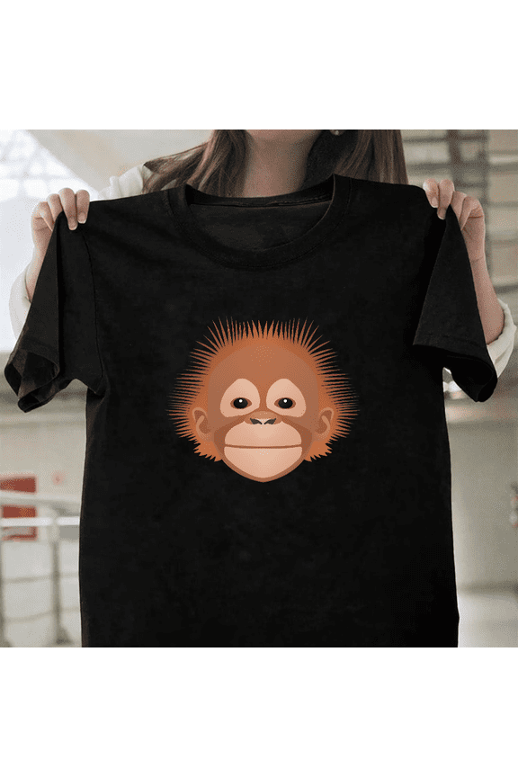 Cute Baby Monkey Face T-Shirt - Adorable Primate Wildlife Animal Lover Gift, up to size 3XL.