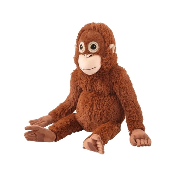 Cute Baby Monkey Named Punch Hugging Plush, 66cm Large Orangutan Soft Toy, Teddy Plushies Eco-Friendly Plush Material, Washable & Safe for Kids, Realistic Soft Cuddly Monkey Toy