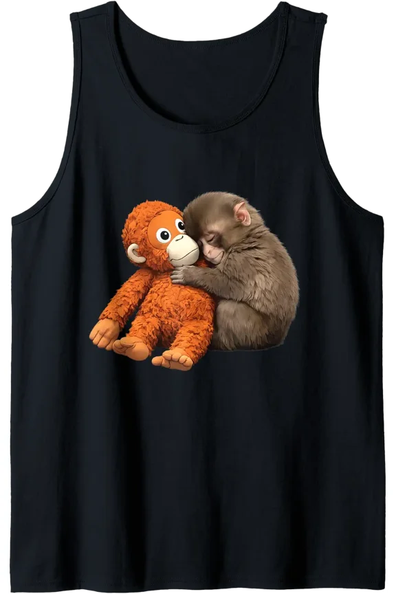 Cute Baby Monkey Punch Tank Top Size S-3XL