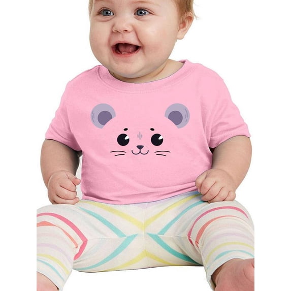 Cute Baby Mouse Face T-Shirt Infant -Image by Shutterstock, 18 Months