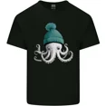 thumbnail image 1 of Cute Baby Octopus Hat Scuba Diving Ocean Animal Graphic Cotton Unisex T-Shirt, up to size 5XL, 1 of 2