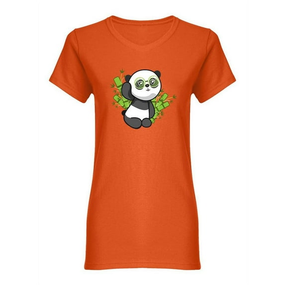 Cute Baby Panda Graphic Shaped T-Shirt Women -Image by Shutterstock, Female x-Large