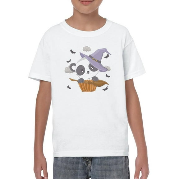 Cute Baby Panda In Basket T-Shirt Juniors -Image by Shutterstock,  Small