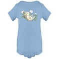 thumbnail image 1 of Cute Baby Rabbit With Flowers Bodysuit Infant -Image by Shutterstock,  6 Months, 1 of 2