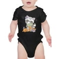 thumbnail image 1 of Cute Baby Racoon Halloween Bodysuit Infant -Image by Shutterstock,  6 Months, 1 of 4