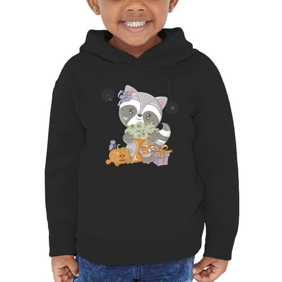 Cute Baby Racoon Halloween Hoodie Toddler -Image by Shutterstock,  2 Toddler