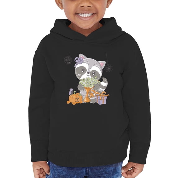 Cute Baby Racoon Halloween Hoodie Toddler -Image by Shutterstock, 5 Toddler