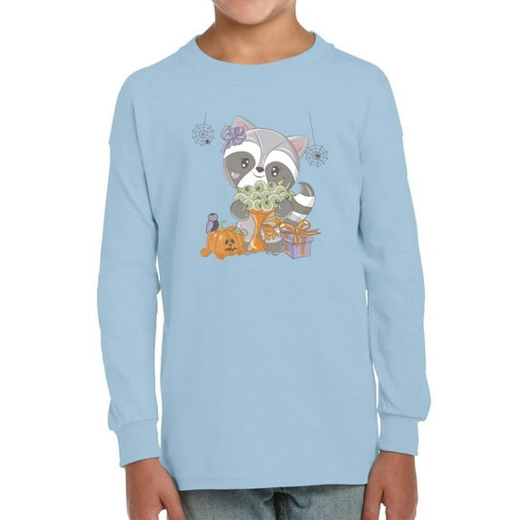 Cute Baby Racoon Halloween Long Sleeve Toddler -Image by Shutterstock, 5 Toddler