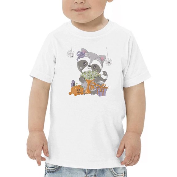 Cute Baby Racoon Halloween T-Shirt Toddler -Image by Shutterstock, 5 Toddler