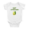 thumbnail image 1 of Cute Baby Romper Jumpsuit Lil' Avocado Fruit Funny Boy & Gril Bodysuit (White, 3-6 Months), 1 of 5